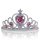 Mädchen Prinzessin Diadem Silber Hell-Rosa