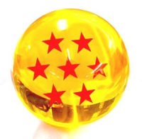 Dragon Balls komplettes Set für Sammler in Geschenkbox mit allen 7 Kugeln aus Kunst-Glas, Orange mit 3D Sternen, 4cm
