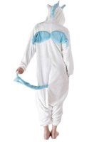Katara 1744 - Einhorn weiß blau M (155-165cm), Jumpsuit, Onesie, Karneval, Overall, Party, Karnevals-Kostüm, Verkleidung zum Fasching, Schlafanzug, Hausanzug, Jogginganzug, Cosplay, Tierkostüm für Erwachsene, Jumpsuit, Onesie, Karneval, Overall, Party, Ka