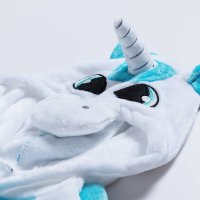 Katara 1744 - Einhorn weiß blau M (155-165cm), Jumpsuit, Onesie, Karneval, Overall, Party, Karnevals-Kostüm, Verkleidung zum Fasching, Schlafanzug, Hausanzug, Jogginganzug, Cosplay, Tierkostüm für Erwachsene, Jumpsuit, Onesie, Karneval, Overall, Party, Ka