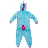 Katara 1744 -  Einhorn türkis rosa M (155-165cm), Jumpsuit, Onesie, Karneval, Overall, Party, Karnevals-Kostüm, Verkleidung zum Fasching, Schlafanzug, Hausanzug, Jogginganzug, Cosplay, Tierkostüm für Erwachsene, Jumpsuit, Onesie, Karneval, Overall, Party,