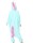Katara 1744 -  Einhorn türkis rosa XL (175-185cm), Jumpsuit, Onesie, Karneval, Overall, Party, Karnevals-Kostüm, Verkleidung zum Fasching, Schlafanzug, Hausanzug, Jogginganzug, Cosplay, Tierkostüm für Erwachsene