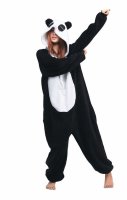 Katara 1744 -  Panda schwarz-weiß M (155-165cm), Jumpsuit, Onesie, Karneval, Overall, Party, Karnevals-Kostüm, Verkleidung zum Fasching, Schlafanzug, Hausanzug, Jogginganzug, Cosplay, Tierkostüm für Erwachsene