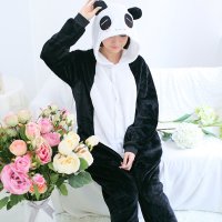 Katara 1744 -  Panda schwarz-weiß M (155-165cm), Jumpsuit, Onesie, Karneval, Overall, Party, Karnevals-Kostüm, Verkleidung zum Fasching, Schlafanzug, Hausanzug, Jogginganzug, Cosplay, Tierkostüm für Erwachsene