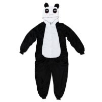 Katara 1744 -  Panda schwarz-weiß L (165-175cm), Jumpsuit, Onesie, Karneval, Overall, Party, Karnevals-Kostüm, Verkleidung zum Fasching, Schlafanzug, Hausanzug, Jogginganzug, Cosplay, Tierkostüm für Erwachsene