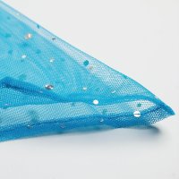 Damen Kostüm Prinzessin Elsa Kleid Erwachsene ‘Frozen Die Eiskönigin’ - Dehnbares Partykleid aus Glitzerstoff, Rücken-Ausschnitt - blau, XXL