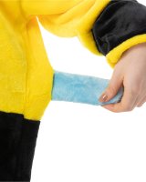 Katara 1744 -  Biene schwarz-gelb L (165-175cm), Jumpsuit, Onesie, Karneval, Overall, Party, Karnevals-Kostüm, Verkleidung zum Fasching, Schlafanzug, Hausanzug, Jogginganzug, Cosplay, Tierkostüm für Erwachsene