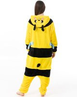 Katara 1744 -  Biene schwarz-gelb L (165-175cm), Jumpsuit, Onesie, Karneval, Overall, Party, Karnevals-Kostüm, Verkleidung zum Fasching, Schlafanzug, Hausanzug, Jogginganzug, Cosplay, Tierkostüm für Erwachsene