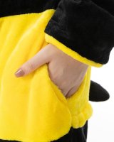 Katara 1744 -  Biene schwarz-gelb L (165-175cm), Jumpsuit, Onesie, Karneval, Overall, Party, Karnevals-Kostüm, Verkleidung zum Fasching, Schlafanzug, Hausanzug, Jogginganzug, Cosplay, Tierkostüm für Erwachsene