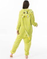 Katara 1744 -  Dinosaurier grün XL (175-185cm), Jumpsuit, Onesie, Karneval, Overall, Party, Karnevals-Kostüm, Verkleidung zum Fasching, Schlafanzug, Hausanzug, Jogginganzug, Cosplay, Tierkostüm für Erwachsene