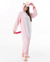 Katara 1744 -  Einhorn rosa L (165-175cm), Jumpsuit, Onesie, Karneval, Overall, Party, Karnevals-Kostüm, Verkleidung zum Fasching, Schlafanzug, Hausanzug, Jogginganzug, Cosplay, Tierkostüm für Erwachsene