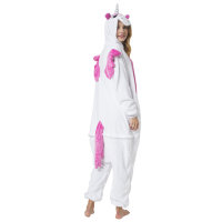 Katara 1744 -  Einhorn weiß/pink M (155-165cm), Jumpsuit, Onesie, Karneval, Overall, Party, Karnevals-Kostüm, Verkleidung zum Fasching, Schlafanzug, Hausanzug, Jogginganzug, Cosplay, Tierkostüm für Erwachsene