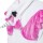 Katara 1744 -  Einhorn weiß/pink L (165-175cm), Jumpsuit, Onesie, Karneval, Overall, Party, Karnevals-Kostüm, Verkleidung zum Fasching, Schlafanzug, Hausanzug, Jogginganzug, Cosplay, Tierkostüm für Erwachsene