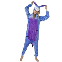 Katara 1744 -  Esel I-Aah blau/lila M (155-165cm), Jumpsuit, Onesie, Karneval, Overall, Party, Karnevals-Kostüm, Verkleidung zum Fasching, Schlafanzug, Hausanzug, Jogginganzug, Cosplay, Tierkostüm für Erwachsene