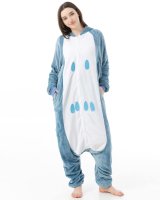 Katara 1744 -  Eule blau XL (175-185cm), Jumpsuit, Onesie, Karneval, Overall, Party, Karnevals-Kostüm, Verkleidung zum Fasching, Schlafanzug, Hausanzug, Jogginganzug, Cosplay, Tierkostüm für Erwachsene
