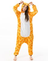 Katara 1744 -  Giraffe orange M (155-165cm), Jumpsuit, Onesie, Karneval, Overall, Party, Karnevals-Kostüm, Verkleidung zum Fasching, Schlafanzug, Hausanzug, Jogginganzug, Cosplay, Tierkostüm für Erwachsene