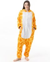 Katara 1744 -  Giraffe orange M (155-165cm), Jumpsuit, Onesie, Karneval, Overall, Party, Karnevals-Kostüm, Verkleidung zum Fasching, Schlafanzug, Hausanzug, Jogginganzug, Cosplay, Tierkostüm für Erwachsene