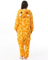 Katara 1744 -  Giraffe orange M (155-165cm), Jumpsuit, Onesie, Karneval, Overall, Party, Karnevals-Kostüm, Verkleidung zum Fasching, Schlafanzug, Hausanzug, Jogginganzug, Cosplay, Tierkostüm für Erwachsene