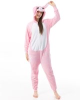 Katara 1744 -  Hase rosa M (155-165cm), Jumpsuit, Onesie, Karneval, Overall, Party, Karnevals-Kostüm, Verkleidung zum Fasching, Schlafanzug, Hausanzug, Jogginganzug, Cosplay, Tierkostüm für Erwachsene