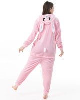 Katara 1744 -  Hase rosa M (155-165cm), Jumpsuit, Onesie, Karneval, Overall, Party, Karnevals-Kostüm, Verkleidung zum Fasching, Schlafanzug, Hausanzug, Jogginganzug, Cosplay, Tierkostüm für Erwachsene
