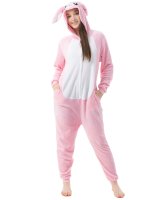Katara 1744 -  Hase rosa L (165-175cm), Jumpsuit, Onesie, Karneval, Overall, Party, Karnevals-Kostüm, Verkleidung zum Fasching, Schlafanzug, Hausanzug, Jogginganzug, Cosplay, Tierkostüm für Erwachsene