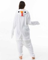 Katara 1744 -  Hühnchen weiß M (155-165cm), Jumpsuit, Onesie, Karneval, Overall, Party, Karnevals-Kostüm, Verkleidung zum Fasching, Schlafanzug, Hausanzug, Jogginganzug, Cosplay, Tierkostüm für Erwachsene