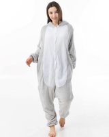 Katara 1744 -  Koala Grau S (145-155cm), Jumpsuit, Onesie, Karneval, Overall, Party, Karnevals-Kostüm, Verkleidung zum Fasching, Schlafanzug, Hausanzug, Jogginganzug, Cosplay, Tierkostüm für Erwachsene