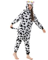 Katara 1744 -  Kuh schwarz-weiß XL (175-185cm), Jumpsuit, Onesie, Karneval, Overall, Party, Karnevals-Kostüm, Verkleidung zum Fasching, Schlafanzug, Hausanzug, Jogginganzug, Cosplay, Tierkostüm für Erwachsene