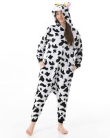 Katara 1744 -  Kuh schwarz-weiß XL (175-185cm), Jumpsuit, Onesie, Karneval, Overall, Party, Karnevals-Kostüm, Verkleidung zum Fasching, Schlafanzug, Hausanzug, Jogginganzug, Cosplay, Tierkostüm für Erwachsene