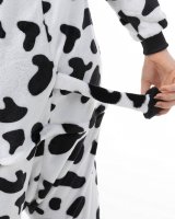 Katara 1744 -  Kuh schwarz-weiß XL (175-185cm), Jumpsuit, Onesie, Karneval, Overall, Party, Karnevals-Kostüm, Verkleidung zum Fasching, Schlafanzug, Hausanzug, Jogginganzug, Cosplay, Tierkostüm für Erwachsene