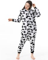 Katara 1744 -  Kuh schwarz-weiß XL (175-185cm), Jumpsuit, Onesie, Karneval, Overall, Party, Karnevals-Kostüm, Verkleidung zum Fasching, Schlafanzug, Hausanzug, Jogginganzug, Cosplay, Tierkostüm für Erwachsene
