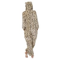 Katara 1744 -  Leopard braun/beige L (165-175cm), Jumpsuit, Onesie, Karneval, Overall, Party, Karnevals-Kostüm, Verkleidung zum Fasching, Schlafanzug, Hausanzug, Jogginganzug, Cosplay, Tierkostüm für Erwachsene