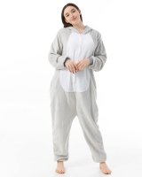 Katara 1744 -  Maus Grau L (165-175cm), Jumpsuit, Onesie, Karneval, Overall, Party, Karnevals-Kostüm, Verkleidung zum Fasching, Schlafanzug, Hausanzug, Jogginganzug, Cosplay, Tierkostüm für Erwachsene