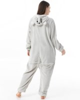 Katara 1744 -  Maus Grau L (165-175cm), Jumpsuit, Onesie, Karneval, Overall, Party, Karnevals-Kostüm, Verkleidung zum Fasching, Schlafanzug, Hausanzug, Jogginganzug, Cosplay, Tierkostüm für Erwachsene