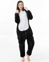 Katara 1744 -  Pinguin schwarz/weiß M (155-165cm), Jumpsuit, Onesie, Karneval, Overall, Party, Karnevals-Kostüm, Verkleidung zum Fasching, Schlafanzug, Hausanzug, Jogginganzug, Cosplay, Tierkostüm für Erwachsene