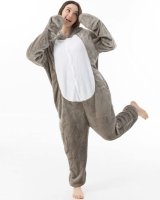 Katara 1744 -  Seerobbe Grau M (155-165cm), Jumpsuit, Onesie, Karneval, Overall, Party, Karnevals-Kostüm, Verkleidung zum Fasching, Schlafanzug, Hausanzug, Jogginganzug, Cosplay, Tierkostüm für Erwachsene
