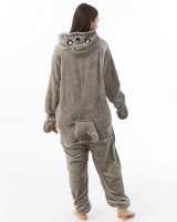 Katara 1744 -  Seerobbe Grau M (155-165cm), Jumpsuit, Onesie, Karneval, Overall, Party, Karnevals-Kostüm, Verkleidung zum Fasching, Schlafanzug, Hausanzug, Jogginganzug, Cosplay, Tierkostüm für Erwachsene
