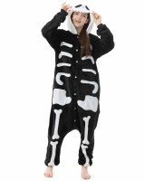 Katara 1744 -  Skelett XL (175-185cm), Jumpsuit, Onesie, Karneval, Overall, Party, Karnevals-Kostüm, Verkleidung zum Fasching, Schlafanzug, Hausanzug, Jogginganzug, Cosplay, Tierkostüm für Erwachsene