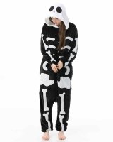 Katara 1744 -  Skelett XL (175-185cm), Jumpsuit, Onesie, Karneval, Overall, Party, Karnevals-Kostüm, Verkleidung zum Fasching, Schlafanzug, Hausanzug, Jogginganzug, Cosplay, Tierkostüm für Erwachsene