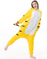 Katara 1744 -  Tiger Gelb L (165-175cm), Jumpsuit, Onesie, Karneval, Overall, Party, Karnevals-Kostüm, Verkleidung zum Fasching, Schlafanzug, Hausanzug, Jogginganzug, Cosplay, Tierkostüm für Erwachsene