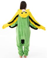 Katara 1744 -  Wellensittich / Papagei gelb-grün S (145-155cm), Jumpsuit, Onesie, Karneval, Overall, Party, Karnevals-Kostüm, Verkleidung zum Fasching, Schlafanzug, Hausanzug, Jogginganzug, Cosplay, Tierkostüm für Erwachsene