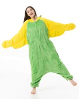Katara 1744 -  Wellensittich / Papagei gelb-grün L (165-175cm), Jumpsuit, Onesie, Karneval, Overall, Party, Karnevals-Kostüm, Verkleidung zum Fasching, Schlafanzug, Hausanzug, Jogginganzug, Cosplay, Tierkostüm für Erwachsene