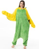 Katara 1744 -  Wellensittich / Papagei gelb-grün L (165-175cm), Jumpsuit, Onesie, Karneval, Overall, Party, Karnevals-Kostüm, Verkleidung zum Fasching, Schlafanzug, Hausanzug, Jogginganzug, Cosplay, Tierkostüm für Erwachsene