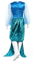 Katara 1777 - Meerjungfrauen Mermaid Mädchen Kostüm Verkleidung, Fasching Karneval Party, Größe 104/110 (Etikett 110), Blau Türkis