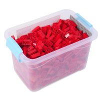 Bausteine - 520 Stück, 100% Kompatibel Sluban, Papimax, Q-Bricks, LEGO® und mehr - Inklusive Box und Grundplatte, Rot