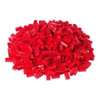 Bausteine - 520 Stück, 100% Kompatibel Sluban, Papimax, Q-Bricks, LEGO® und mehr - Inklusive Box und Grundplatte, Rot