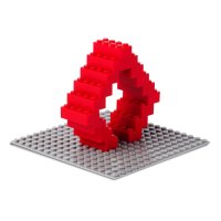 Bausteine - 520 Stück, 100% Kompatibel Sluban, Papimax, Q-Bricks, LEGO® und mehr - Inklusive Box und Grundplatte, Rot