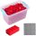 Bausteine - 520 Stück, 100% Kompatibel Sluban, Papimax, Q-Bricks, LEGO® und mehr - Inklusive Box und Grundplatte, Rot