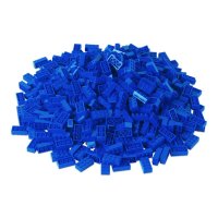 Bausteine - 520 Stück, 100% Kompatibel Sluban, Papimax, Q-Bricks, LEGO® und mehr - Inklusive Box und Grundplatte, Blau