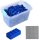 Bausteine - 520 Stück, 100% Kompatibel Sluban, Papimax, Q-Bricks, LEGO® und mehr - Inklusive Box und Grundplatte, Blau